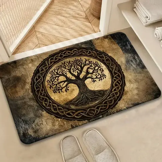 Tapis d'entrée antidérapant Celtic Tree of Life