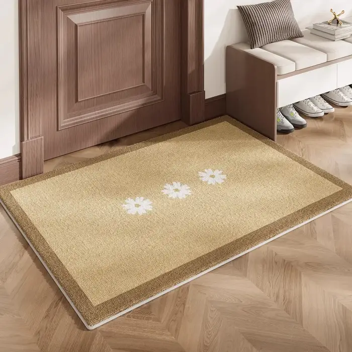 VIKAMA Tapis d'entrée minimaliste résistant à l'usure et aux taches