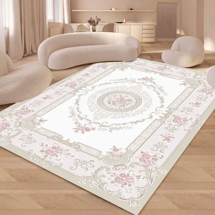 Tapis d'art de luxe Rose Européenne, rose élégant, romantique, pour la décoration intérieure, tapis 