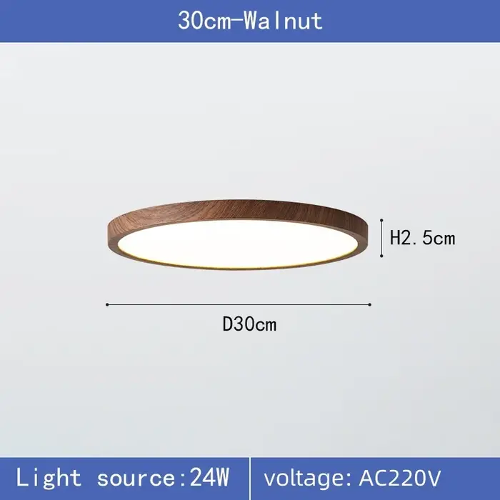 Plafonnier LED circulaire à grain de bois, 3 couleurs, pour salon, décoration de la maison, cuisine,