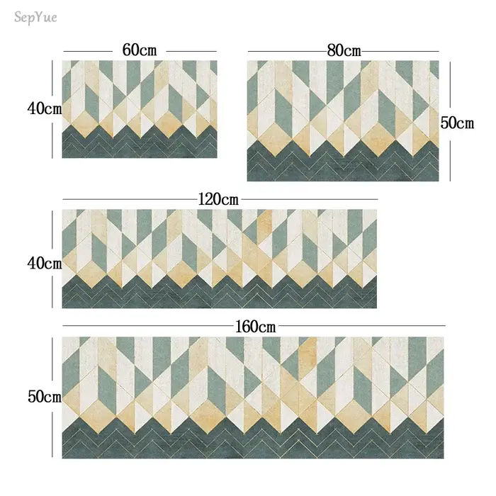 Tapis de cuisine antidérapant, longs, en velours cristal, pour salon, pieds absorbants, chambre à co