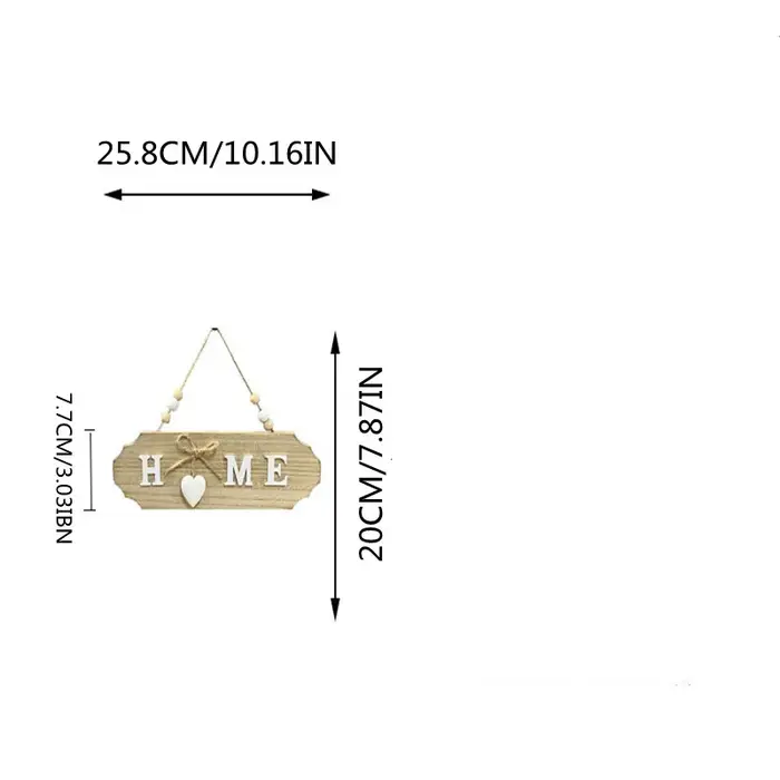 Bienvenue à la maison – Décoration murale en bois – Marque Bow Listing