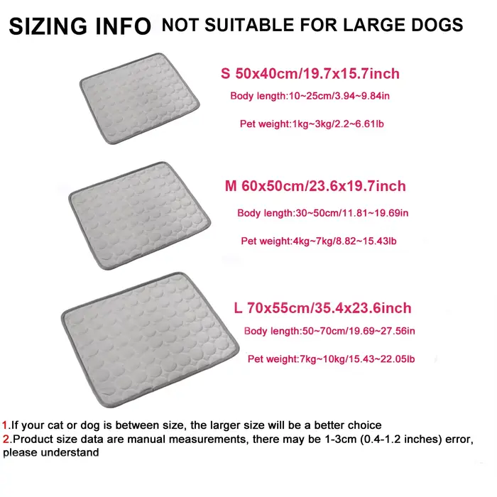 Tapis rafraîchissant pour chiens de petite et moyenne taille