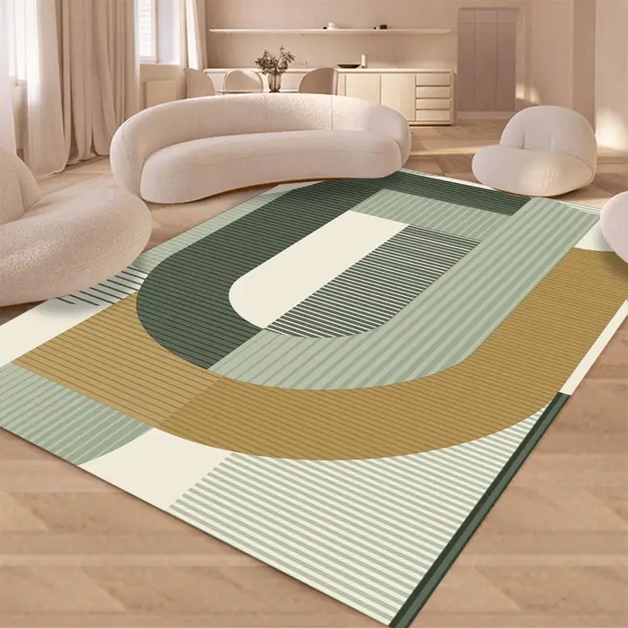 Tapis de sol minimaliste à points dégradés violets