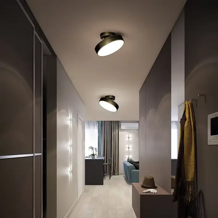 Nouveau plafonnier doré éclairage nordique couloir de luxe salon chambre couloir intérieur porche av