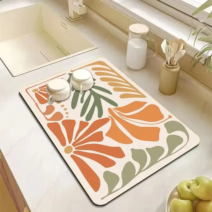 VIKAMA Tapis absorbant et antidérapant pour comptoir de cuisine