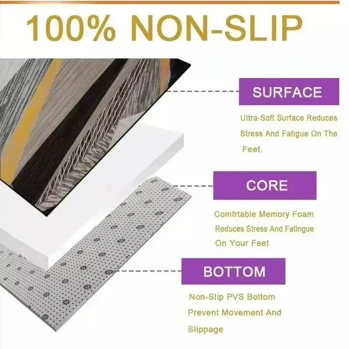 Tapis de sol pour cuisine, antidérapant, résistant à l'huile, facile à nettoyer, imperméable, grande taille