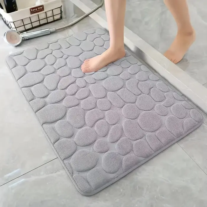 Tapis de salle de bain épais en Fiber, tapis antidérapant pour salle de bain et salon, tapis de sol 