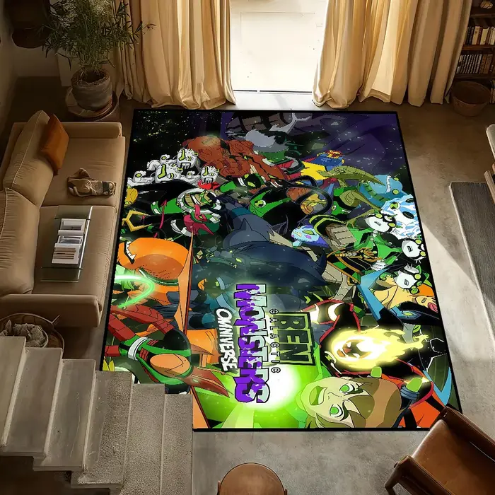 Dessin animé b- ben monstre 10 petit tapis chevet cuisine bain salon maison chambre