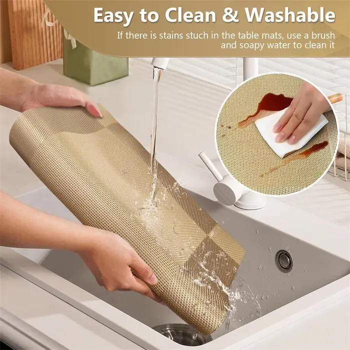 2//6PCS Tapis de table résistant à la chaleur et antidérapant