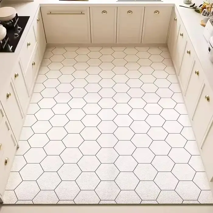 Tapis de sol pour cuisine, antidérapant, résistant à l'huile, facile à nettoyer, imperméable, grande taille