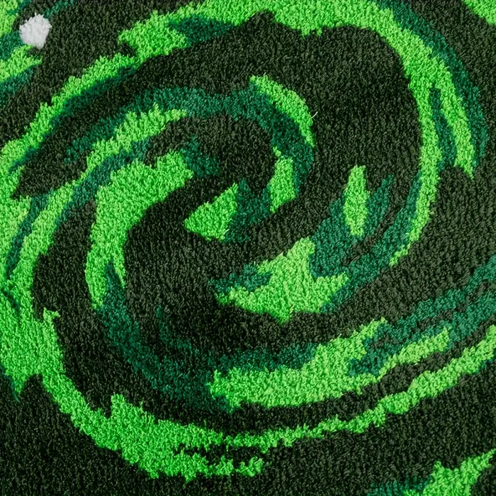 VIKAMA vert rond en peluche tapis pour salon chambre chevet