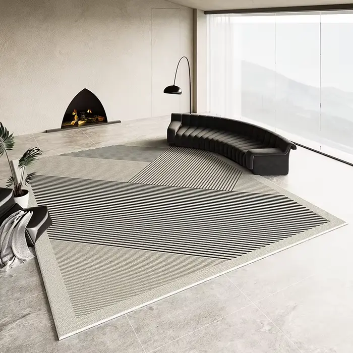 Tapis de canapé léger de luxe, tapis non ald, tapis de simplicité, décoration de chambre à coucher, 