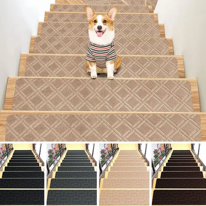 Tapis d'escalier auto-adhésif antidérapant 76x20cm