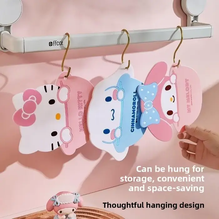 Tapis de cuisine en silicone antidérapant rose lapin Kawaii
