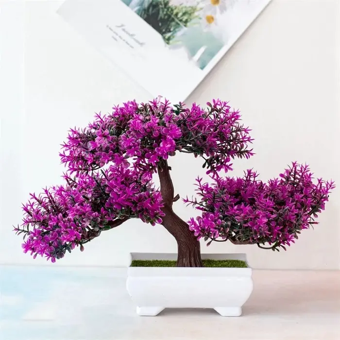 Plantes artificielles bonsaï, petit arbre, fausses fleurs, ornements en Pot pour la maison, décorati