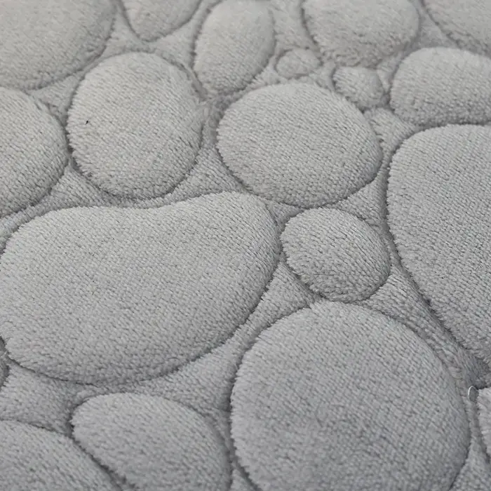 Tapis de sol en velours corail brodé, tapis de salle de bain, tapis absorbant en éponge en forme de U, tapis de porte, ensemble de deux pièces