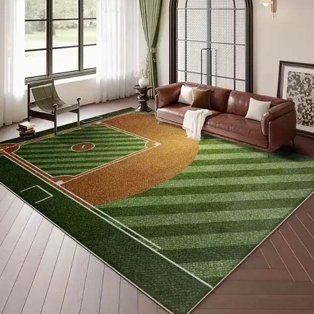 Tapis extérieur grand format à motif terrain de baseball