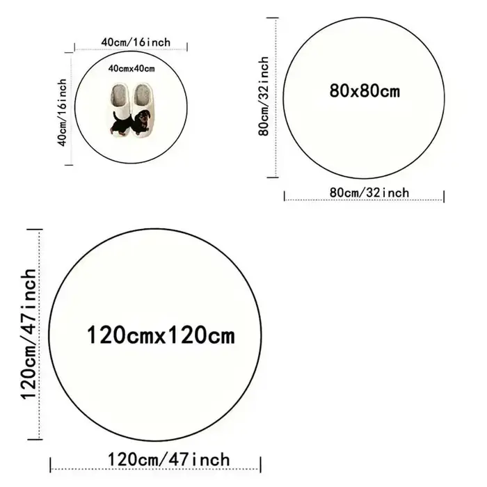 Tapis rond de style nordique