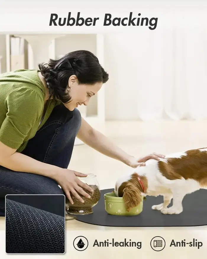 Tapis de nourriture absorbant pour chien-tapis pour chien pour bol