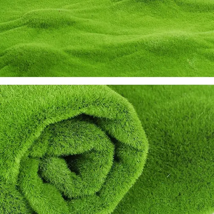 Tapis en Mousse Artificielle Durable pour Mur de 50x50cm, Fausse Alge Verte, DIY