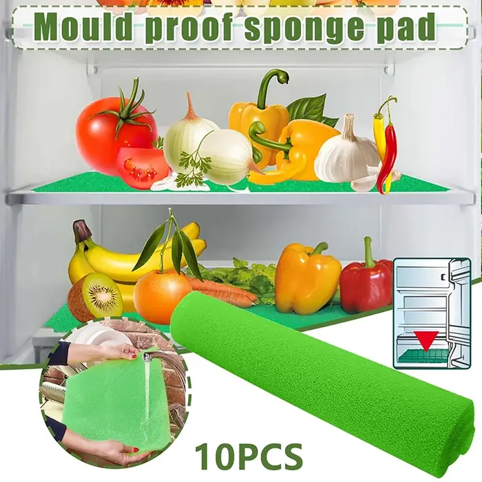 Tapis de conservation des légumes frais, 10 pièces, pour tiroir de réfrigérateur, éponge filtrante, 