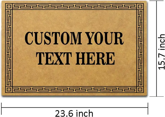 Paillasson personnalisé avec bordure de touches grecques