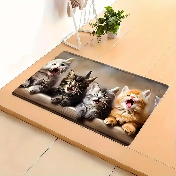 Tapis de cuisine moderne Style frais, joli chat imprimé pour la décoration de la maison, couloir, en