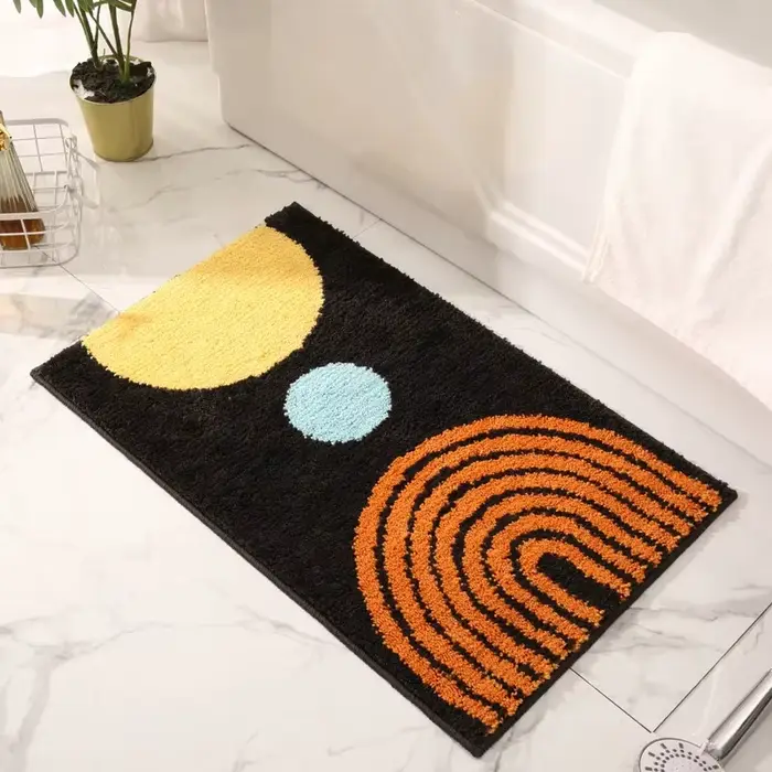 Tapis de bain VIKAMA, art abstrait moderne