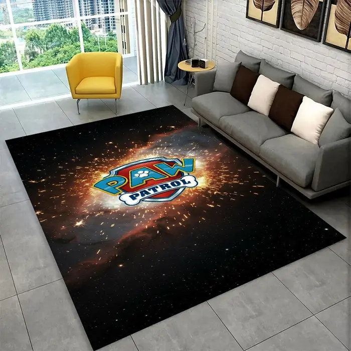 Tapis de dessin animé P-Patrol avec chien mignon pour salle de jeux