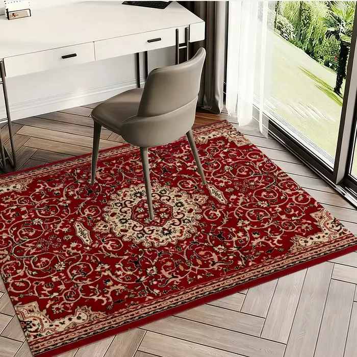 Tapis persan rouge en flanelle
