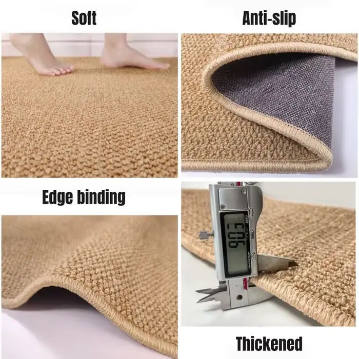 Tapis d'intérieur antidérapant en faux sisal