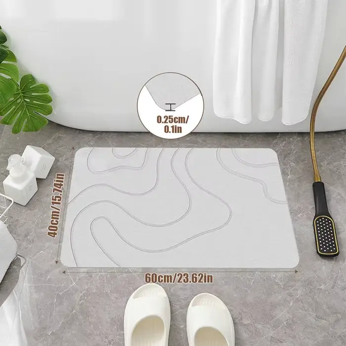 Tapis de bain en pierre de Diatomite d'intérieur