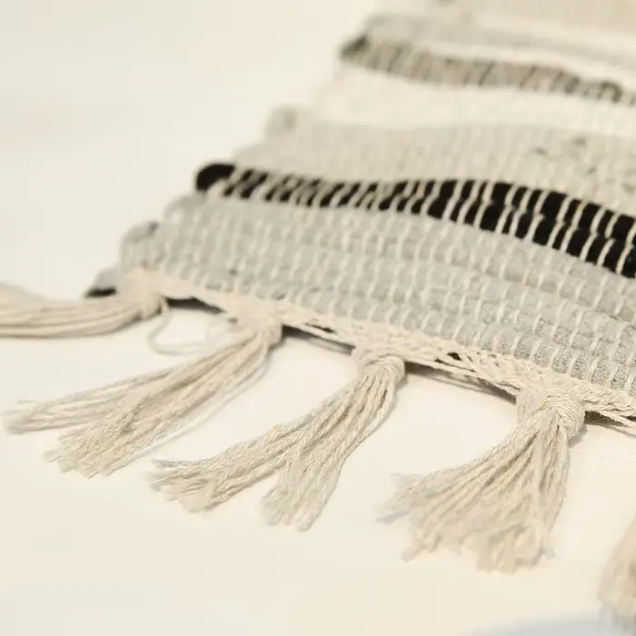 Tapis nordique en coton et lin