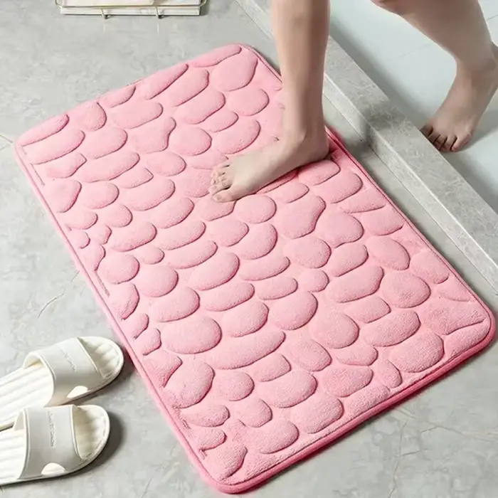 Tapis en velours gaufré en mousse à mémoire de forme, antidérapant, pour salle de bain, salon, tapis