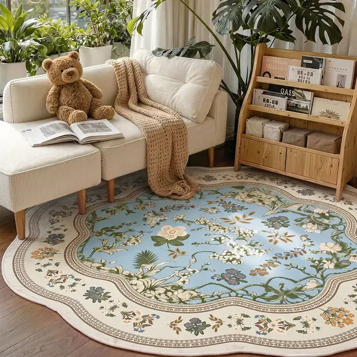 Tapis rond de style moderne pour la décoration du salon