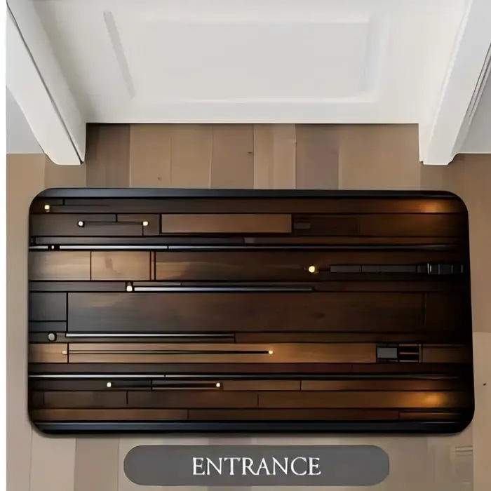 Tapis de sol adapté, salle de bain, entrée, tapis de cuisine en bois de grain de bois pour cuisine, 