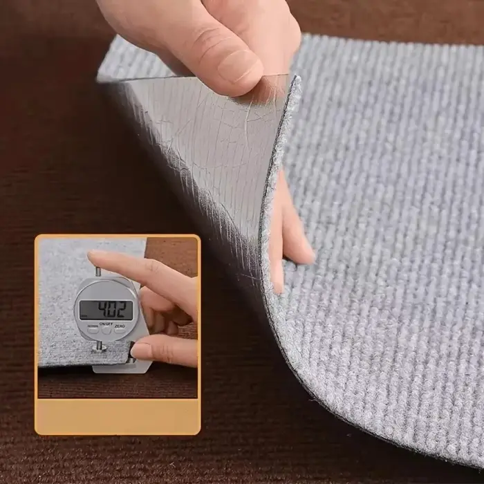 Dalles de moquette autocollantes antidérapantes 40x40cm – Tapis de sol carrés à peler et coller