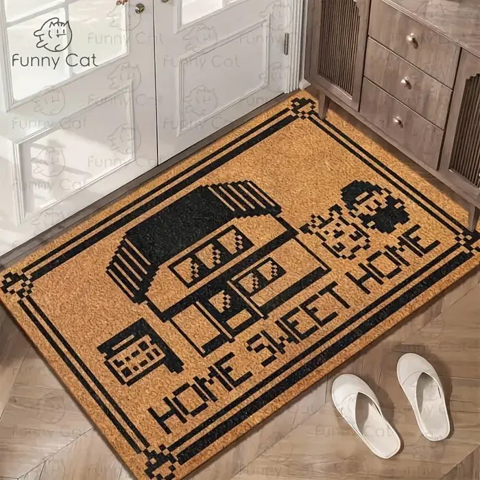Tapis de sol de style pixel de dessin animé japonais VIKAMA