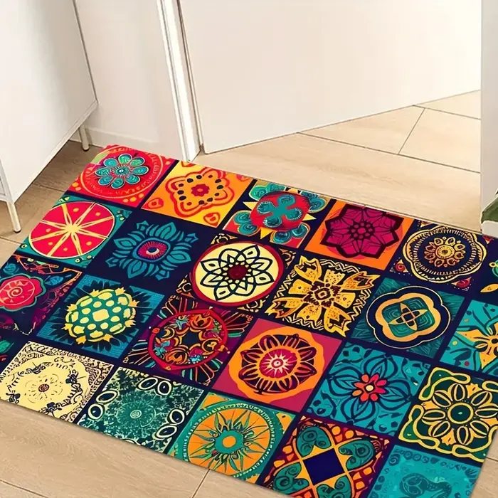Tapis d'entrée bohème VIKAMA