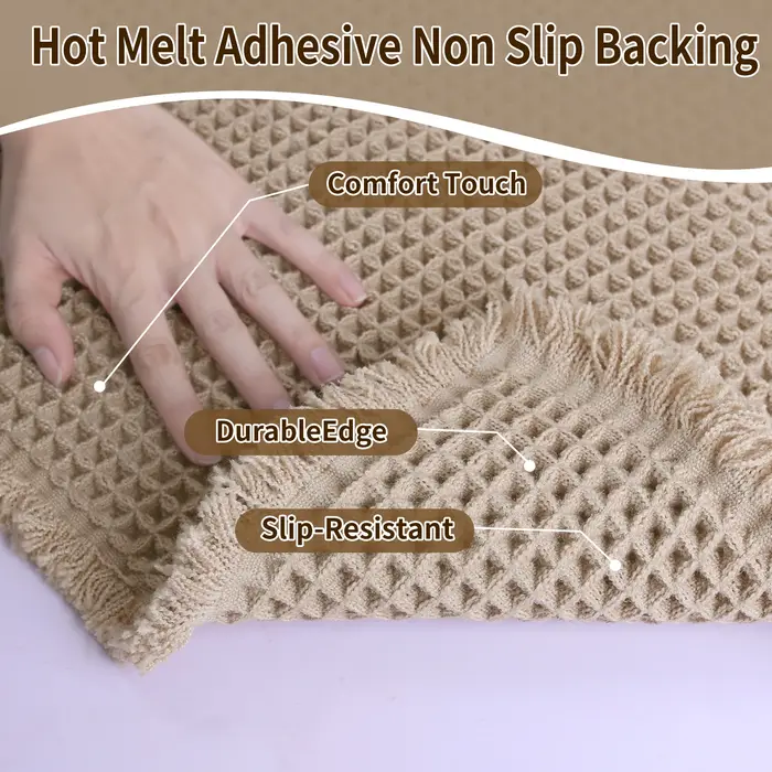 Tapis de bain gaufré Boho