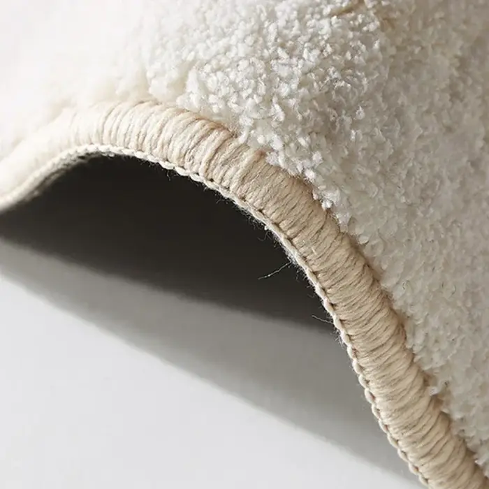 Dopamine-Tapis en peluche rose de forme irrégulière
