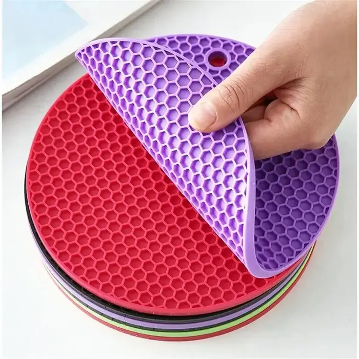 Tapis rond en caoutchouc résistant