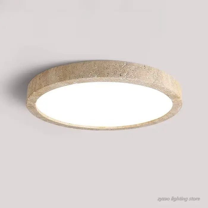 Grotte jaune pierre LED plafonniers couloir salon nordique moderne Wabi Sabi naturel