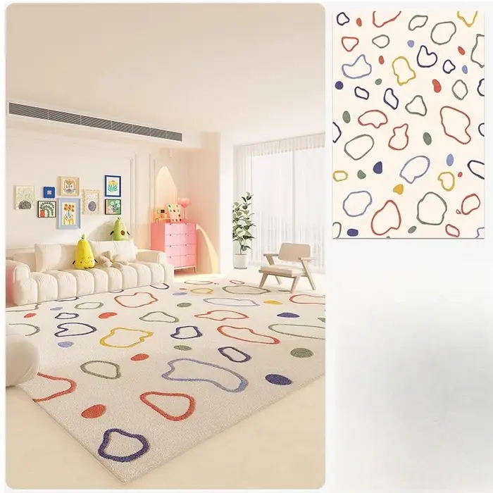 Tapis couleur Dopamine pour chambre à coucher