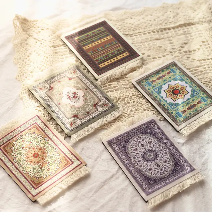Cowijk-Tapis de Tasse à Motif Ethnique pour la Maison
