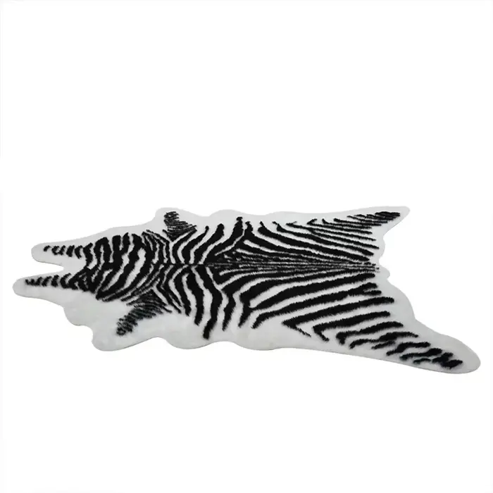 Tapis de vache en Faux fourrure douce de grande taille, pour décoration de maison, salon, Imitation