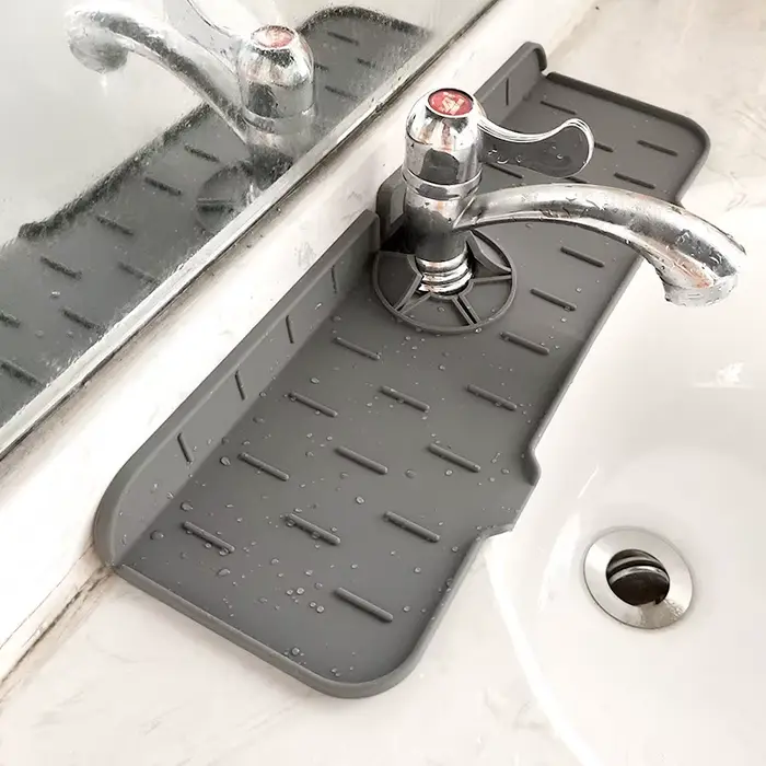Tapis absorbant en Silicone pour robinet de cuisine, protection contre les éclaboussures d'évier, tampon de vidange d'eau, protection de comptoir, coussin de Table, tapis de Place pour salle de bains