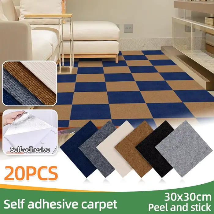 20 pièces tapis moderne 30x30cm couture couleur salon Table basse