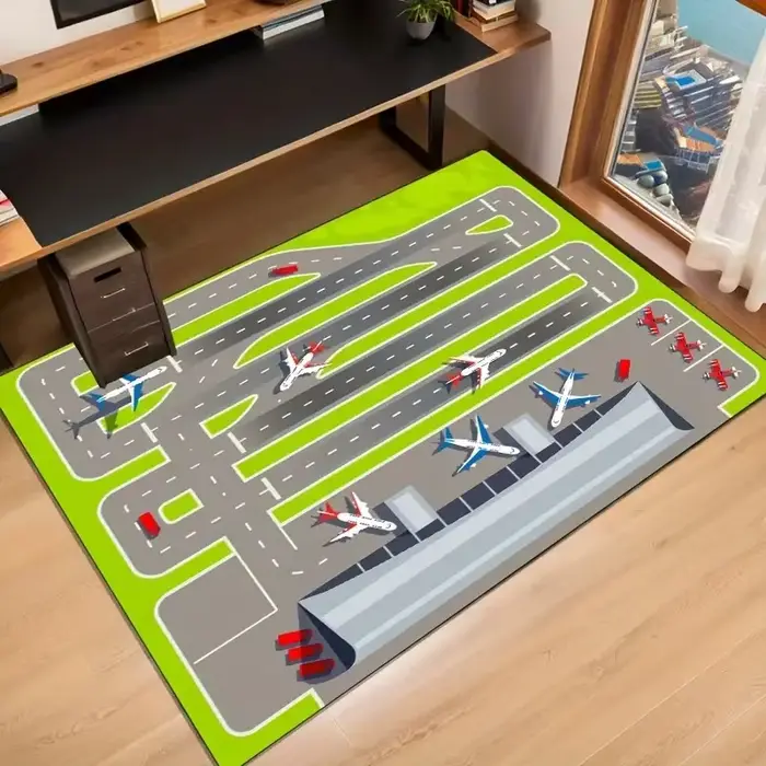 Tapis vert sur le thème de l'aéroport